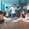 Office worker building up aggression levels